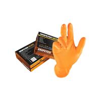 Перчатки нитриловые оранжевые текстурированные свехпрочные GRIPSTER SKINS размер L (50 шт.)