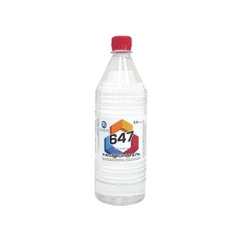 Растворитель 647 ГОСТ 18188-72 в ПЭТ бутылках 0,9л.