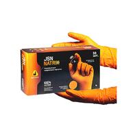 NATRIXOR10 Перчатки нитриловые нескользящие оранжевые XL 50шт.