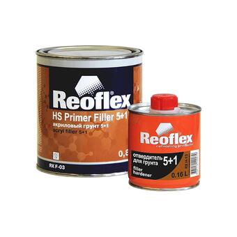 Reoflex Грунт-наполнитель 5+1 HS Primer Filler серый 0,8 л. с отвердителем 0,16 л.