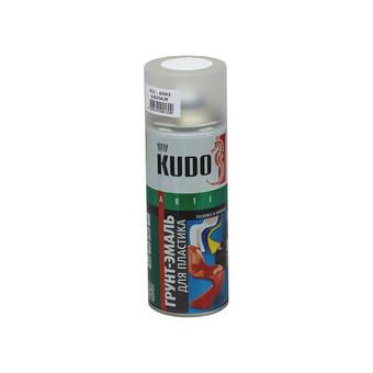 KUDO 6001 Грунт-эмаль для пластика серая аэрозоль 520 мл.